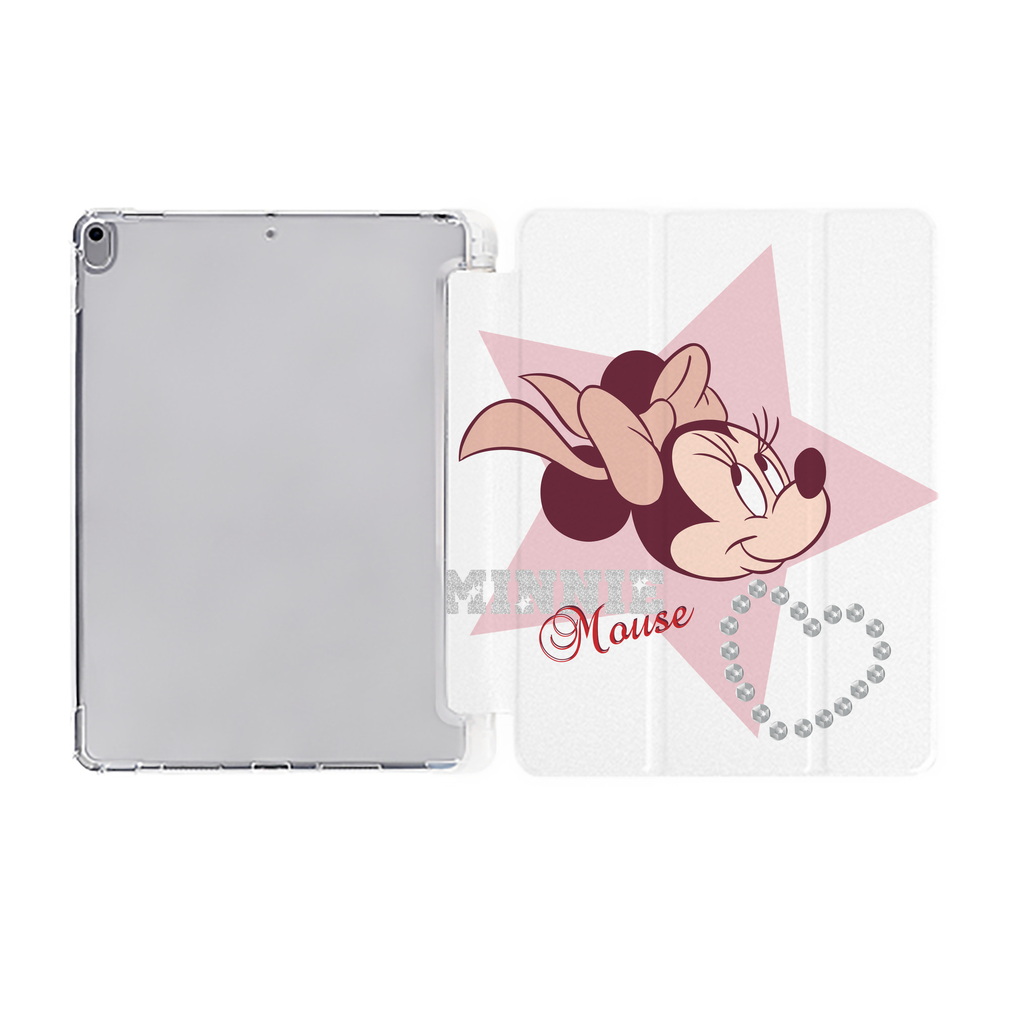 （画像用） ミッキーマウス Mickey Mouse IPad ケース ペン収納付き 三つ折りスタンド PUレザー×シリコン 対応機種9.5/10.5/10.9インチ